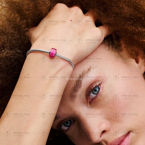 Pandora Pink Mini Murano Glass Charm - Picture 5 of 5